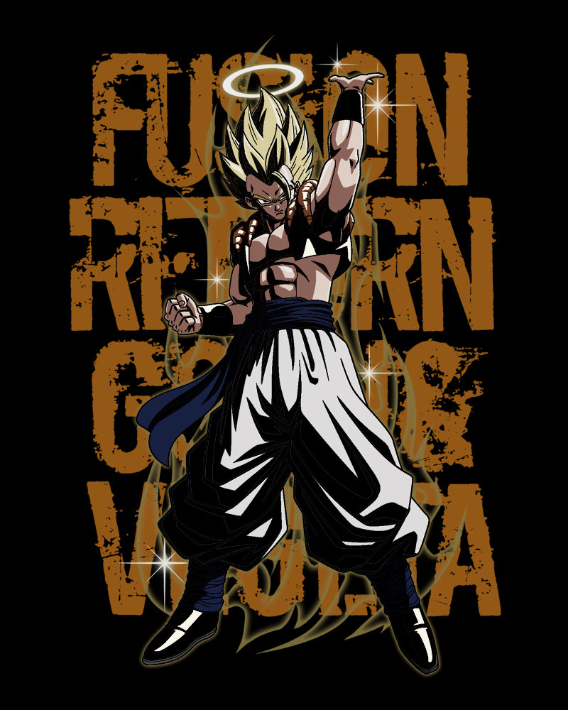 ドラゴンボールZ 超ゴジータ Tシャツ/BLACK-S 画像 2 | AniSmile