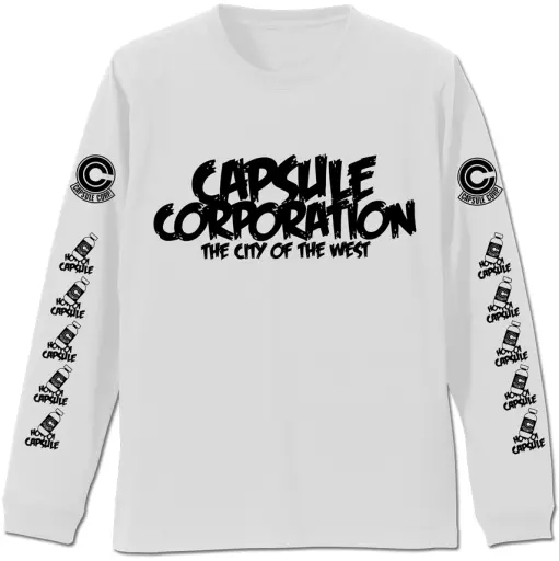 ドラゴンボール カプセルコーポレーション 袖リブロングスリーブTシャツ/WHITE-L - 公式商品画像 | AniSmile