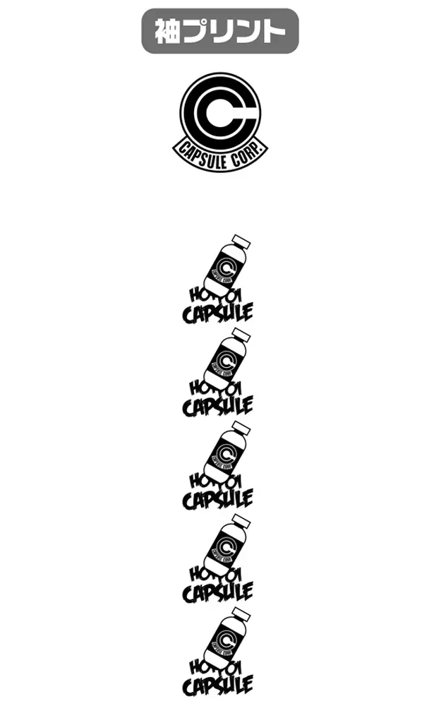 ドラゴンボール カプセルコーポレーション 袖リブロングスリーブTシャツ/WHITE-L 画像 2 | AniSmile
