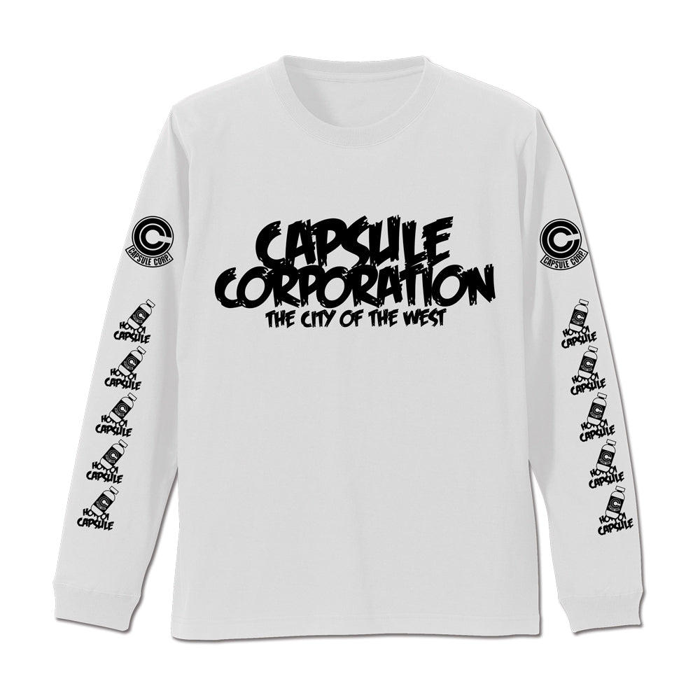 ドラゴンボール カプセルコーポレーション 袖リブロングスリーブTシャツ/WHITE-S - 公式商品画像 | AniSmile