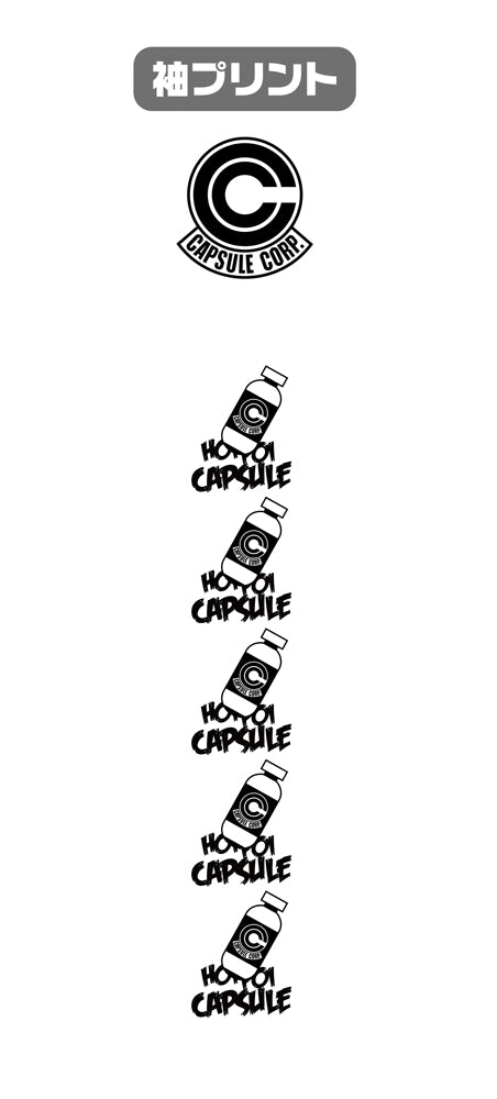 ドラゴンボール カプセルコーポレーション 袖リブロングスリーブTシャツ/WHITE-S 画像 2 | AniSmile