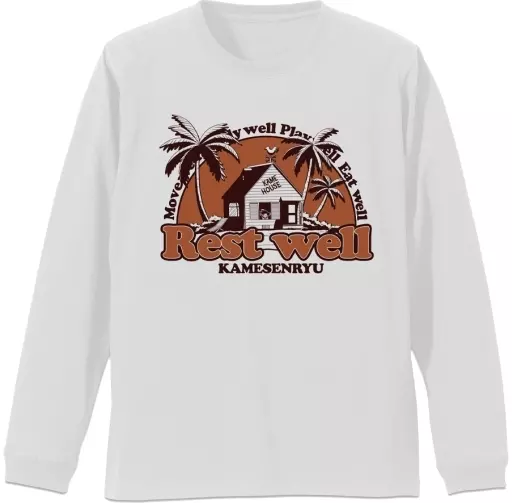 ドラゴンボール カメハウス 袖リブロングスリーブTシャツ/WHITE-M - 公式商品画像 | AniSmile