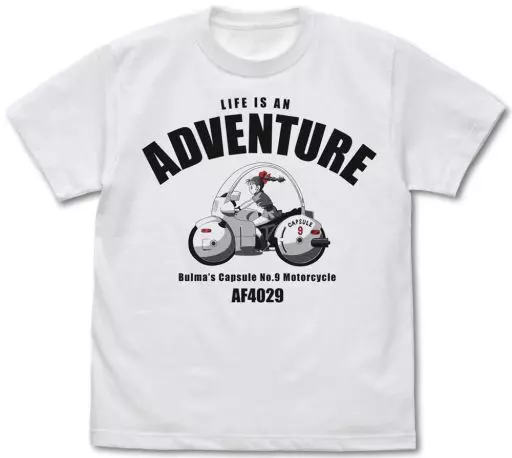 ドラゴンボール ブルマのバイク Tシャツ/WHITE-XL - 公式商品画像 | AniSmile