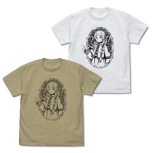 葬送のフリーレン 三つ編みのフリーレン Tシャツ/SAND KHAKI-S - 公式商品画像 | AniSmile