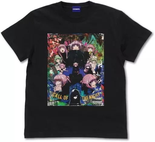 よふかしのうた フルカラーTシャツ/BLACK-M - 公式商品画像 | AniSmile