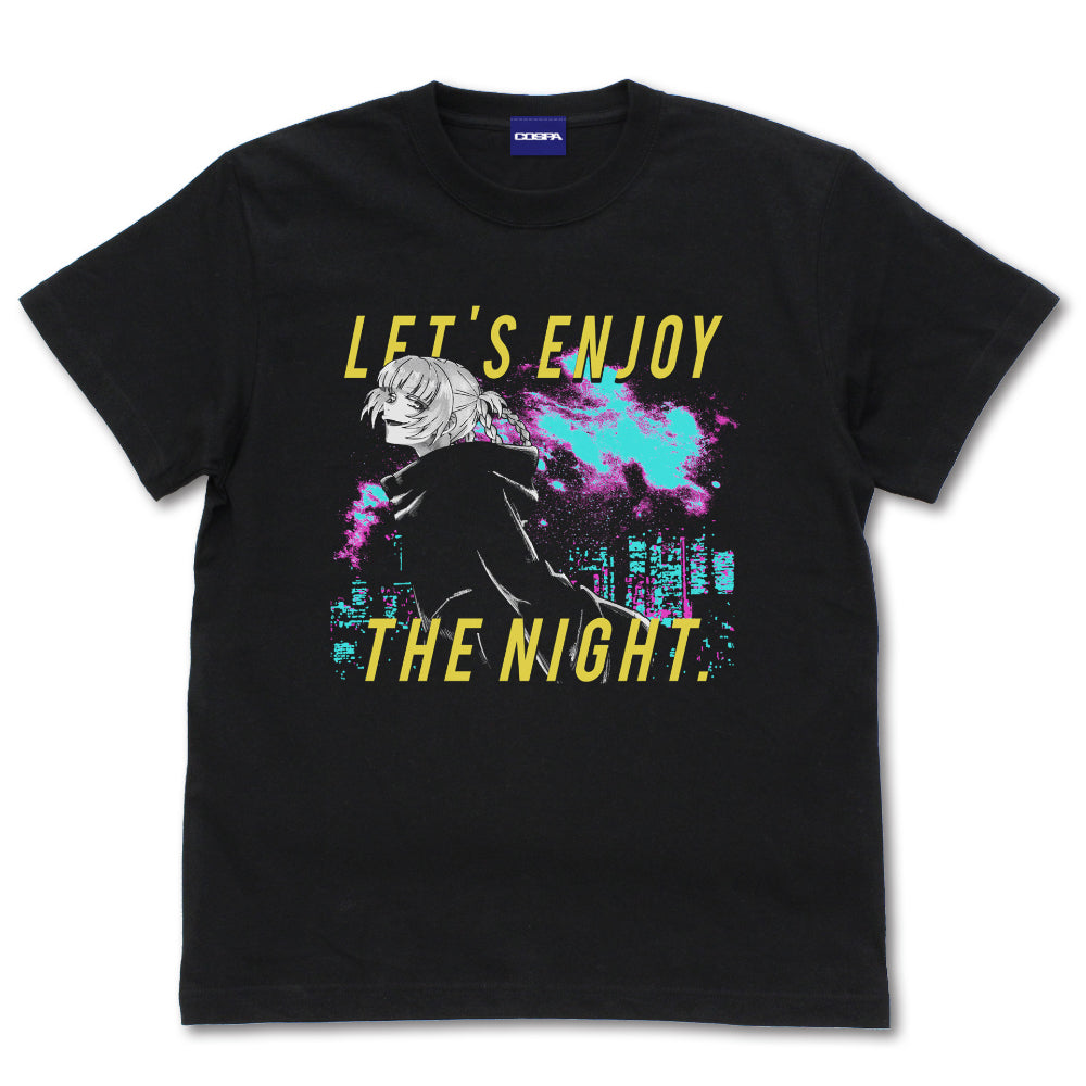 よふかしのうた ネオンシティとナズナ Tシャツ/BLACK-S - 公式商品画像 | AniSmile
