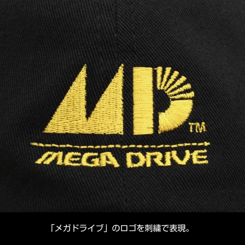 メガドライブ ロゴ 刺繍ローキャップ/BLACK 画像 2 | AniSmile