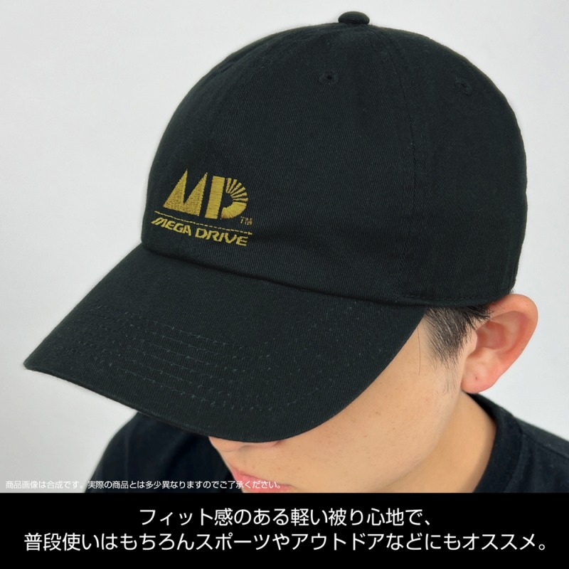 メガドライブ ロゴ 刺繍ローキャップ/BLACK 画像 4 | AniSmile