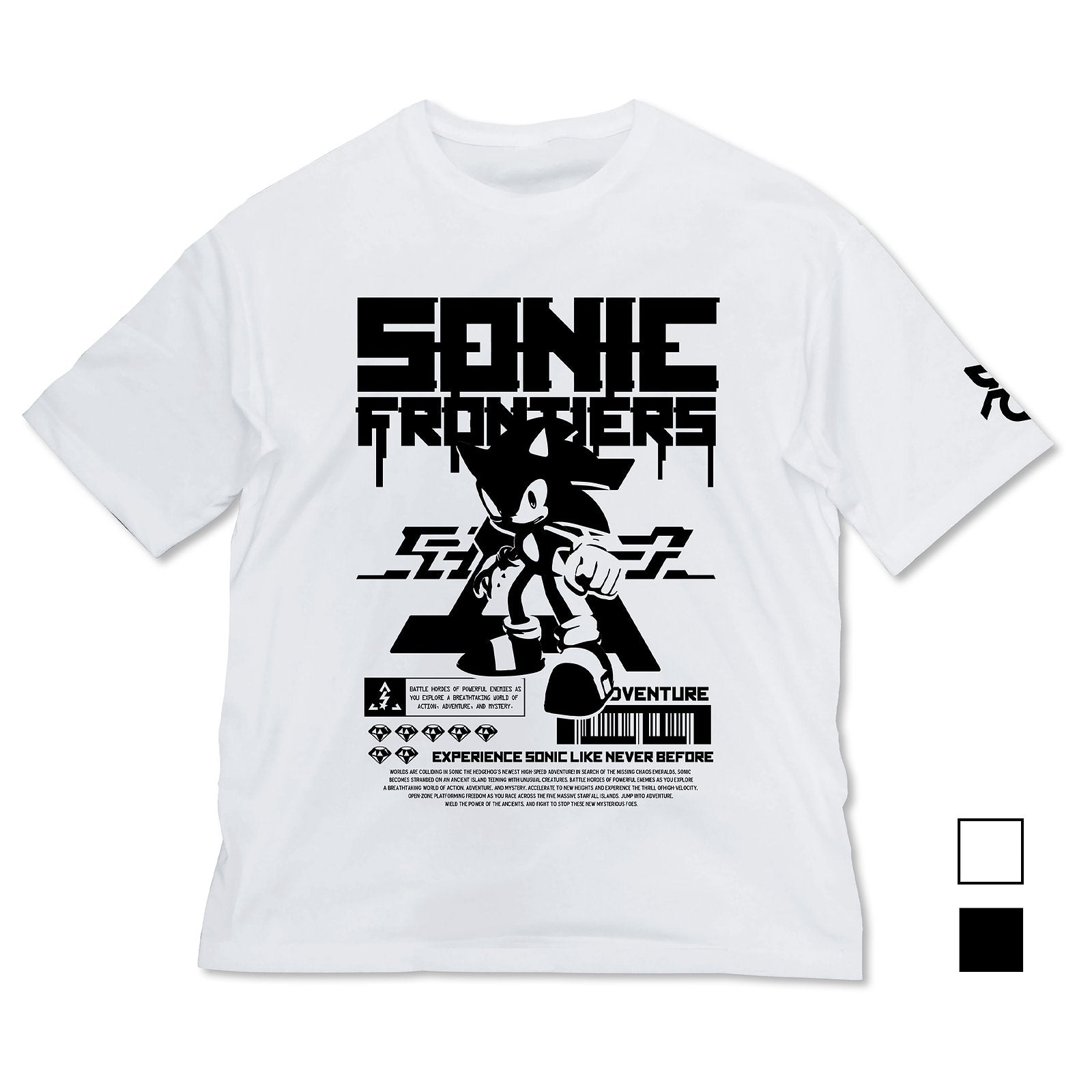 ソニックフロンティア ビッグシルエットTシャツ/WHITE-L - 公式商品画像 | AniSmile