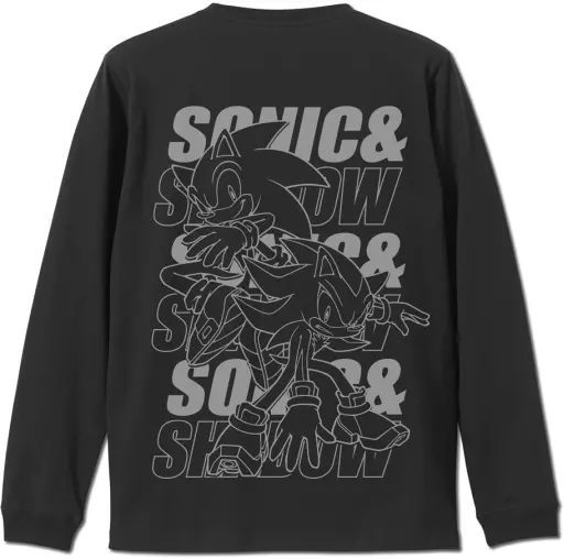 ソニック・ザ・ヘッジホッグ SONIC&SHADOW 袖ロングスリーブTシャツ/BLACK-XL - 公式商品画像 | AniSmile