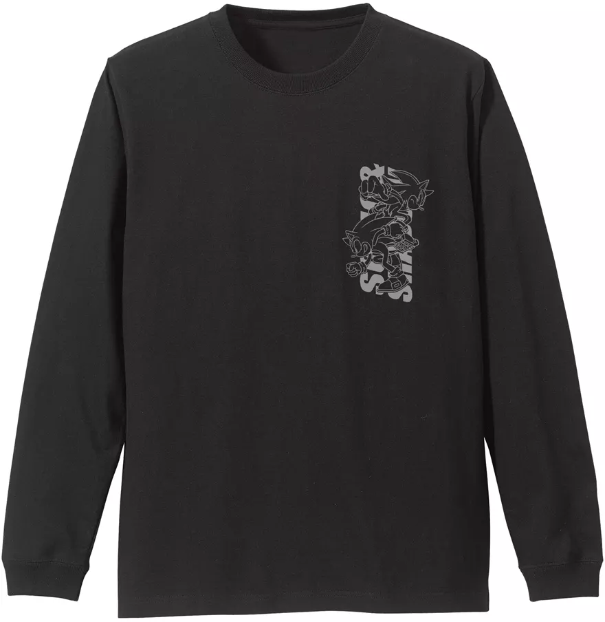 ソニック・ザ・ヘッジホッグ SONIC&SHADOW 袖ロングスリーブTシャツ/BLACK-L 画像 2 | AniSmile