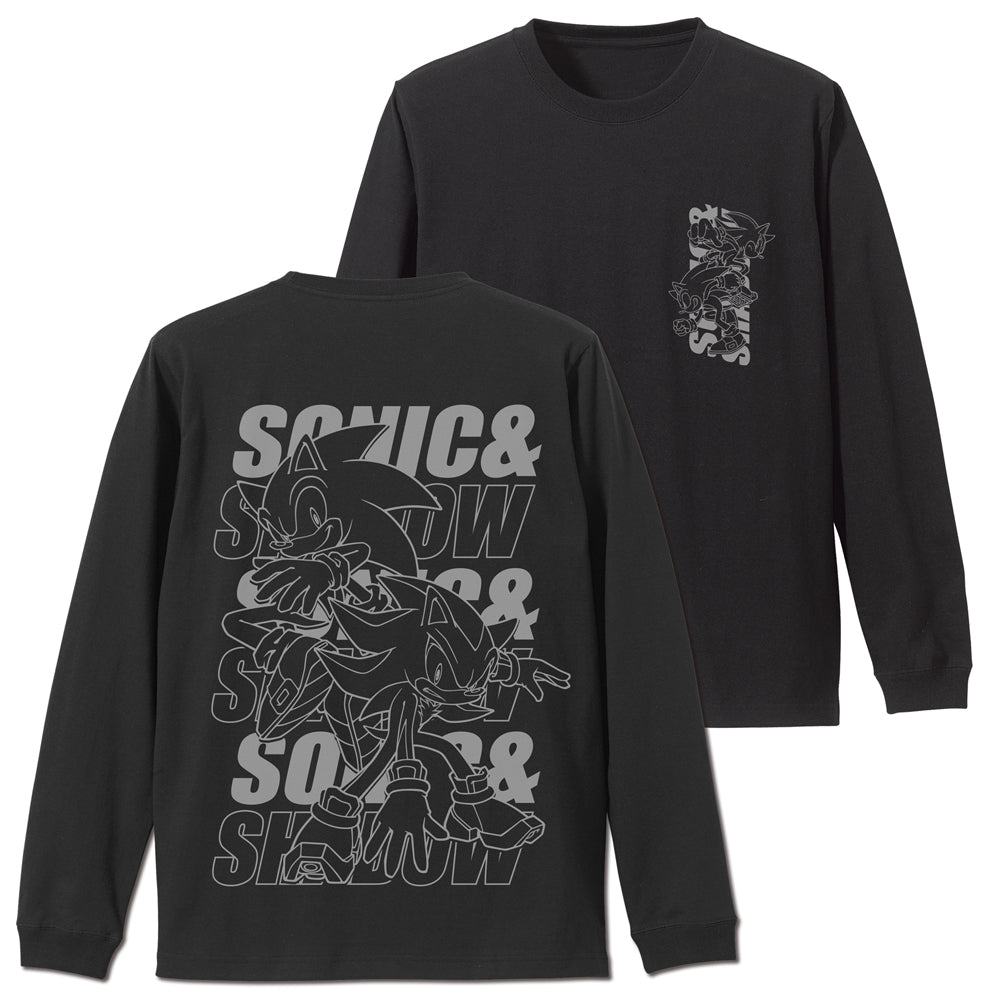 ソニック・ザ・ヘッジホッグ SONIC&SHADOW 袖ロングスリーブTシャツ/BLACK-S - 公式商品画像 | AniSmile