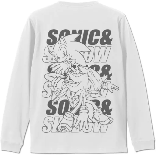 ソニック・ザ・ヘッジホッグ SONIC&SHADOW 袖ロングスリーブTシャツ/WHITE-XL - 公式商品画像 | AniSmile