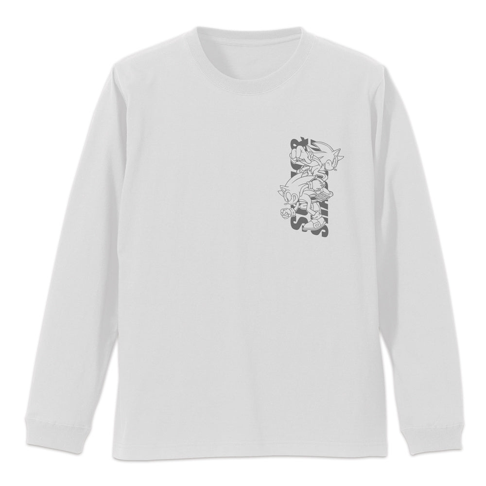 ソニック・ザ・ヘッジホッグ SONIC&SHADOW 袖ロングスリーブTシャツ/WHITE-S 画像 3 | AniSmile