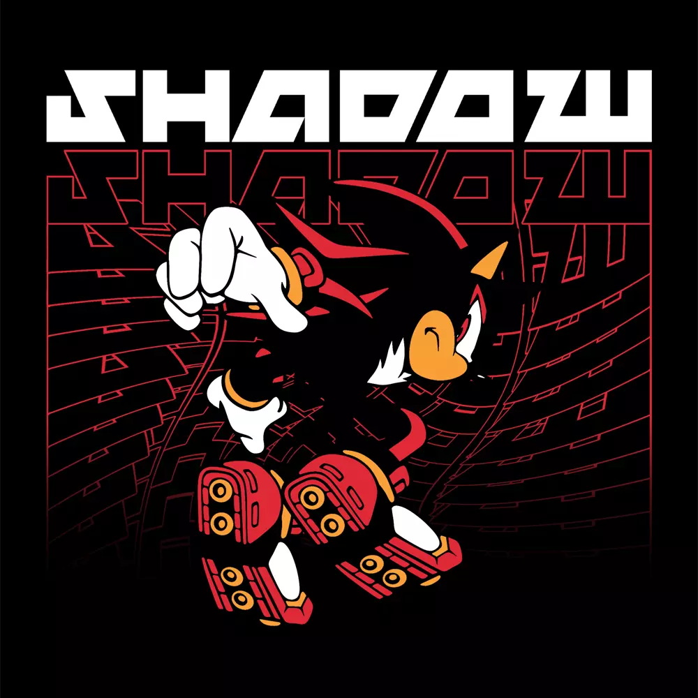 ソニック・ザ・ヘッジホッグ SHADOW Tシャツ/BLACK-XL 画像 2 | AniSmile