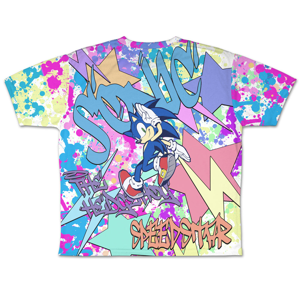 ソニック・ザ・ヘッジホッグ 両面フルグラフィックTシャツ グラフィティVer./S Image 3 | AniSmile