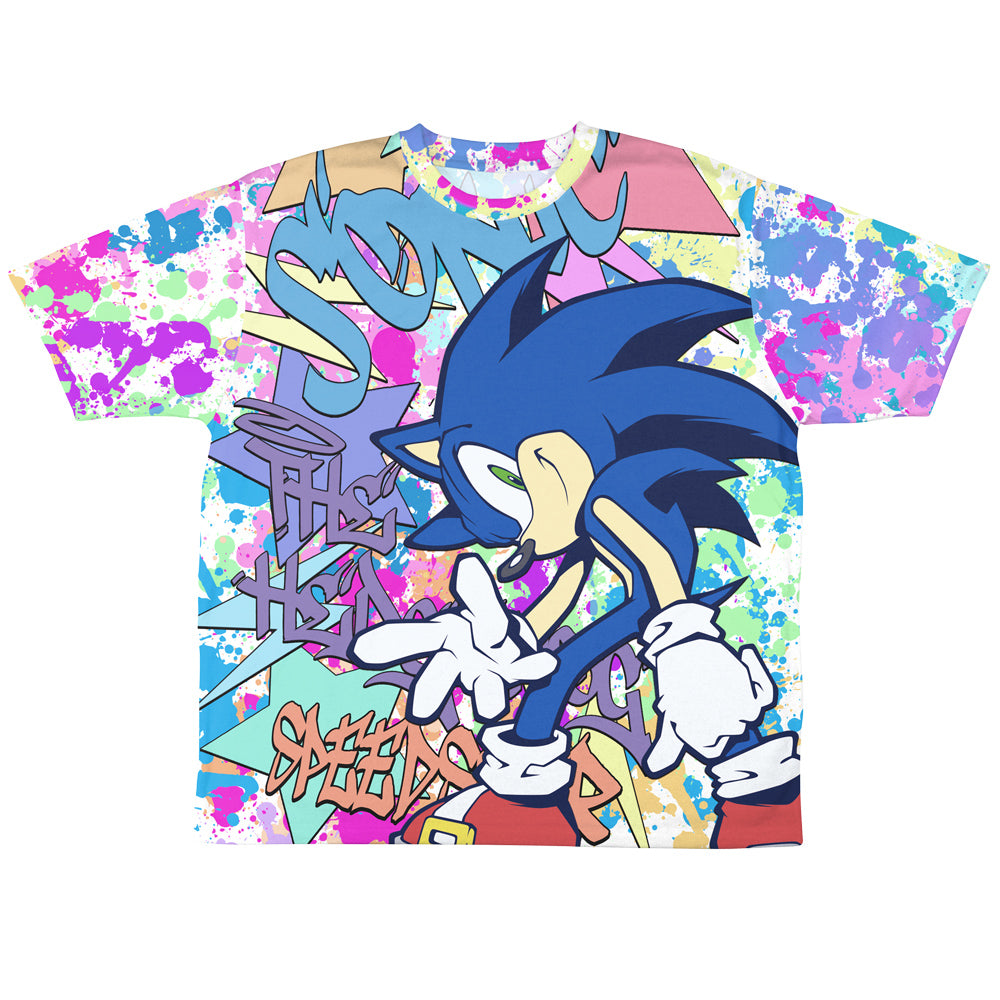 ソニック・ザ・ヘッジホッグ 両面フルグラフィックTシャツ グラフィティVer./S Image 4 | AniSmile