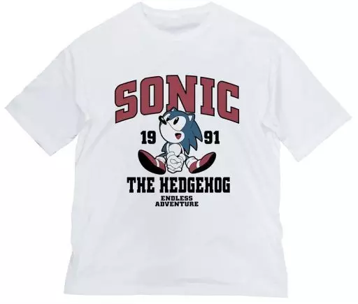 クラシックソニック ビッグシルエットTシャツ/WHITE-L - 公式商品画像 | AniSmile