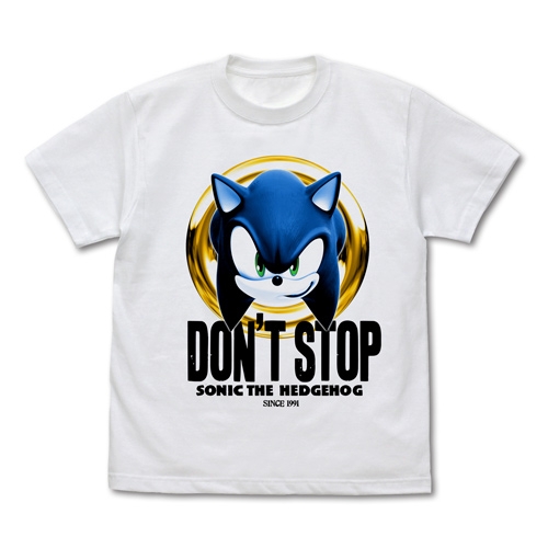 ソニック・ザ・ヘッジホッグ DON'T STOP SONIC Tシャツ/WHITE-XL - 公式商品画像 | AniSmile