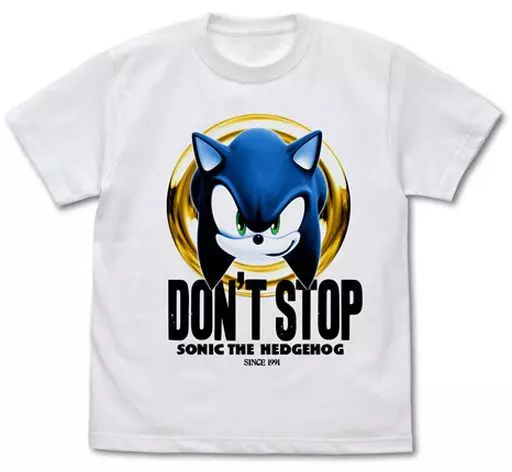 ソニック・ザ・ヘッジホッグ DON'T STOP SONIC Tシャツ/WHITE-M - 公式商品画像 | AniSmile
