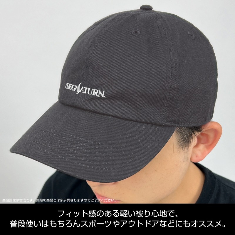 セガサターン 刺繍ローキャップ/CHARCOAL 画像 4 | AniSmile