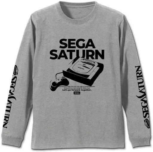 セガサターン 袖リブロングスリーブTシャツ/MIX GRAY-M - 公式商品画像 | AniSmile