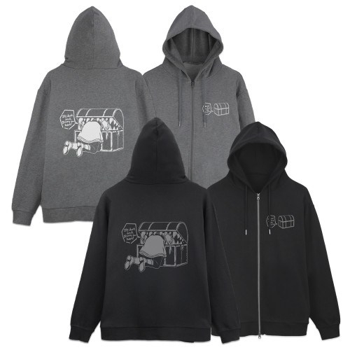 葬送のフリーレン ミミックに食べられるフリーレン ジップパーカー/BLACK-XL - 公式商品画像 | AniSmile