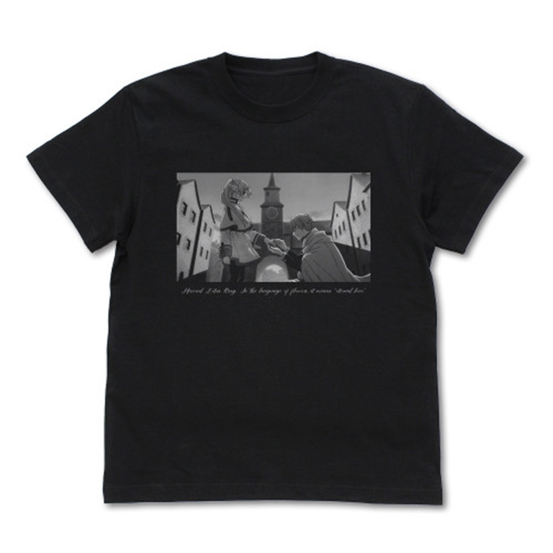 葬送のフリーレン フリーレン&ヒンメル「鏡蓮華の指輪」Tシャツ/BLACK-L 图片 2 | AniSmile