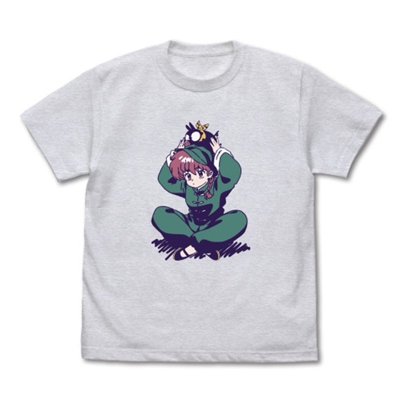 らんま1/2 らんまとPちゃん Tシャツ/ASH-XL - 公式商品画像 | AniSmile