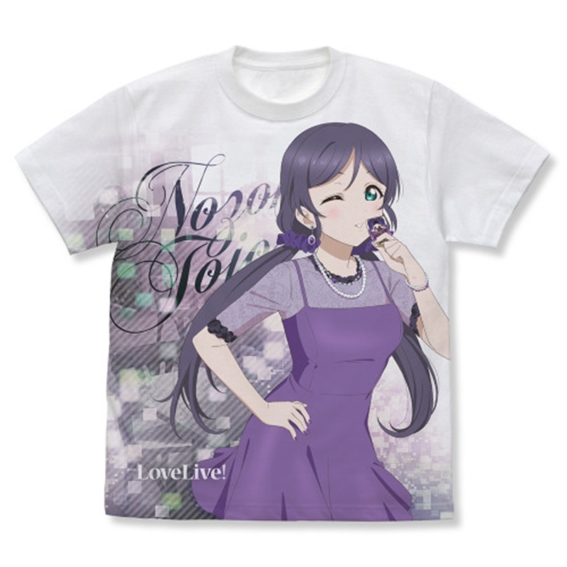 ラブライブ! 描き下ろし 東條 希 フルグラフィックTシャツ パーティードレス2025/WHITE-XL - 公式商品画像 | AniSmile