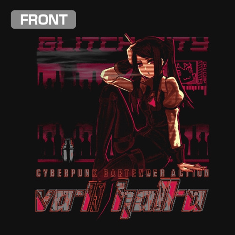 VA-11 HALL-A ジル・スティングレイ Tシャツ/BLACK-M 画像 2 | AniSmile