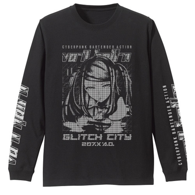 VA-11 Hall-A ジル 袖リブロングスリーブTシャツ/BLACK-M 画像 2 | AniSmile
