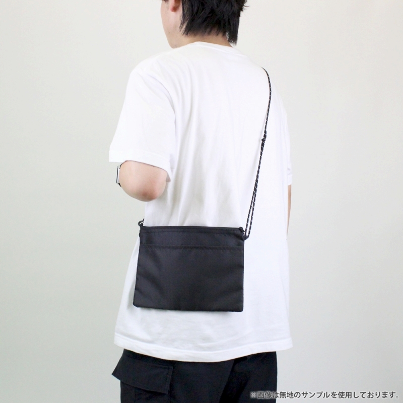 メイドインアビス 烈日の黄金郷 ナナチのサイン入り・探窟家用 テントクロスサコッシュ/BLACK 图片 4 | AniSmile