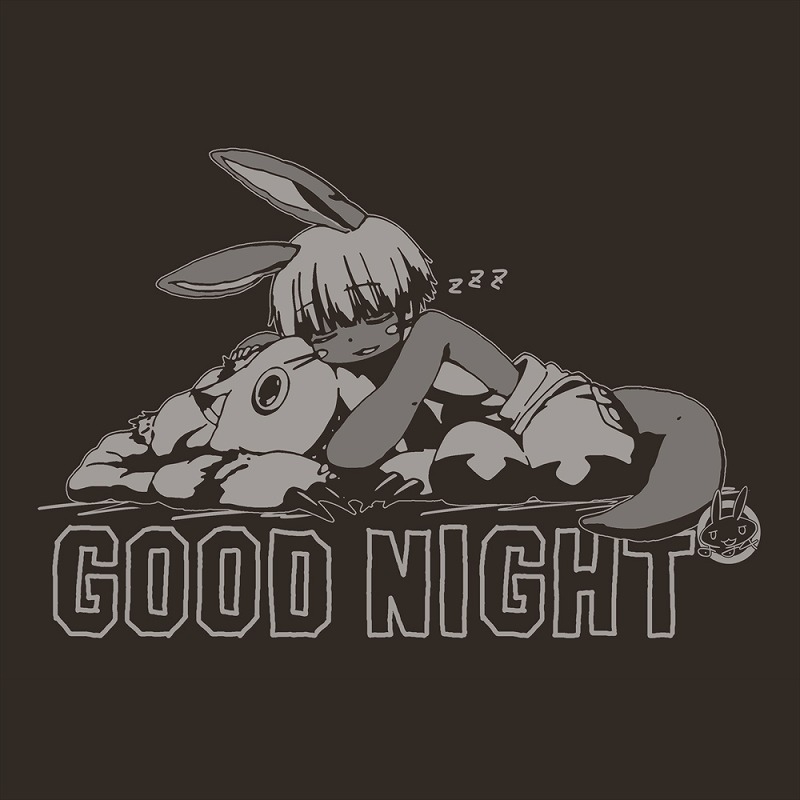 メイドインアビス 烈日の黄金郷 描き下ろし ナナチ スヤスヤ Tシャツ/CHARCOAL-S Image 2 | AniSmile