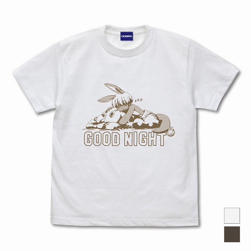 メイドインアビス 烈日の黄金郷 描き下ろし ナナチ スヤスヤ Tシャツ/WHITE-M - official product image | AniSmile