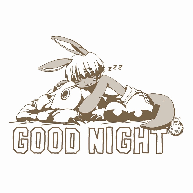 メイドインアビス 烈日の黄金郷 描き下ろし ナナチ スヤスヤ Tシャツ/WHITE-M Image 2 | AniSmile