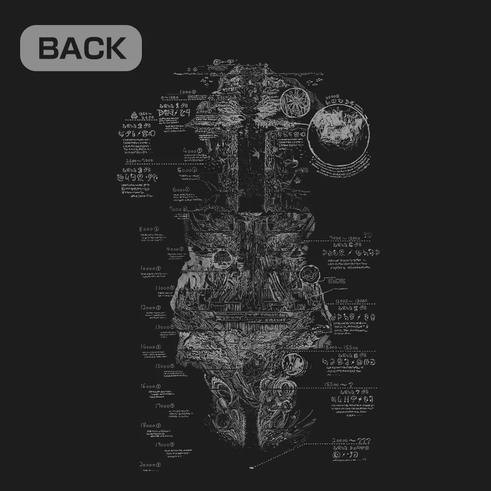メイドインアビス 烈日の黄金郷 アビス地図 薄手ドライパーカー/BLACK-XL 画像 3 | AniSmile