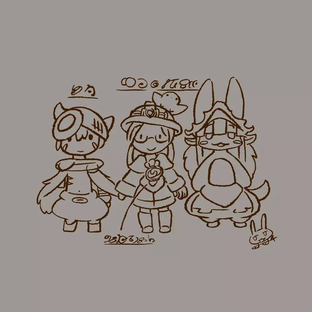 メイドインアビス 烈日の黄金郷 リコさん隊 Tシャツ/LIGHT GRAY-XL 画像 2 | AniSmile