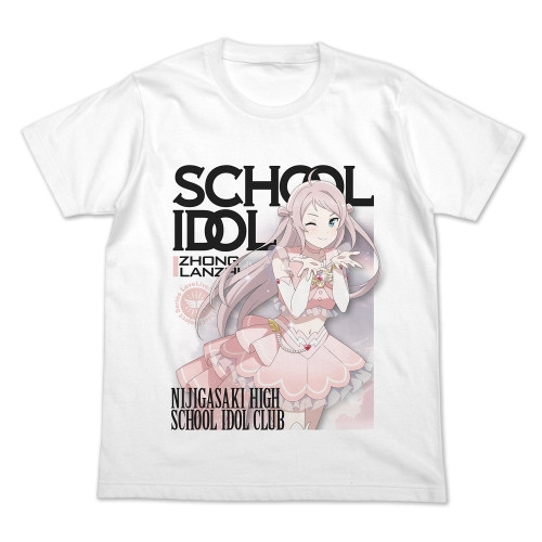 ラブライブ!虹ヶ咲学園スクールアイドル同好会 鐘 嵐珠 フルカラーTシャツ オフィシャルカードゲームVer./WHITE-XL - 公式商品画像 | AniSmile