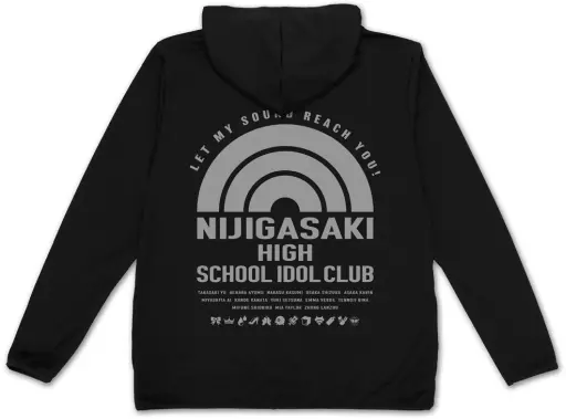 虹ヶ咲学園スクールアイドル同好会 薄手ドライパーカー/BLACK-L - 公式商品画像 | AniSmile