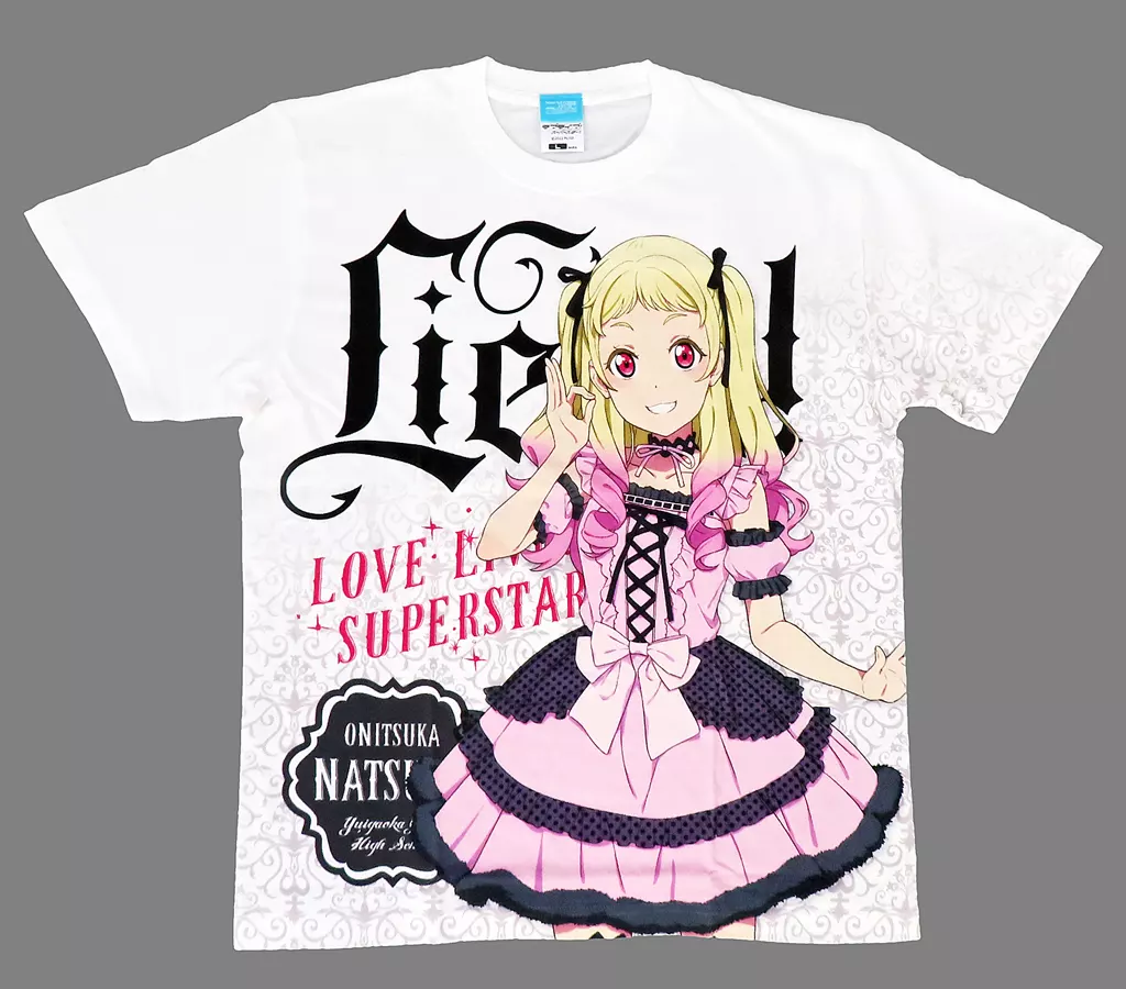 ラブライブ!スーパースター!! 描き下ろし 鬼塚 夏美 フルグラフィックTシャツ ロリータファッション Ver./WHITE-L - 公式商品画像 | AniSmile