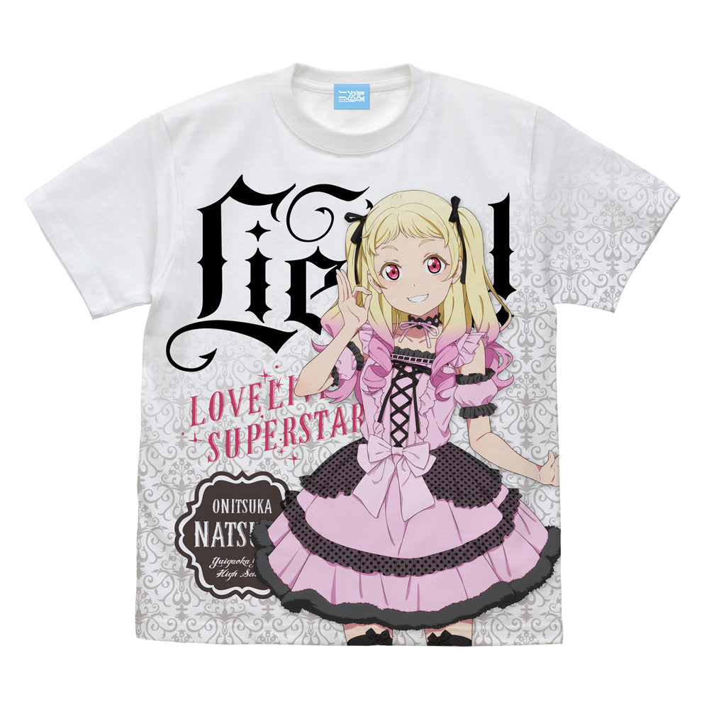 ラブライブ!スーパースター!! 描き下ろし 鬼塚 夏美 フルグラフィックTシャツ ロリータファッション Ver./WHITE-S - 公式商品画像 | AniSmile