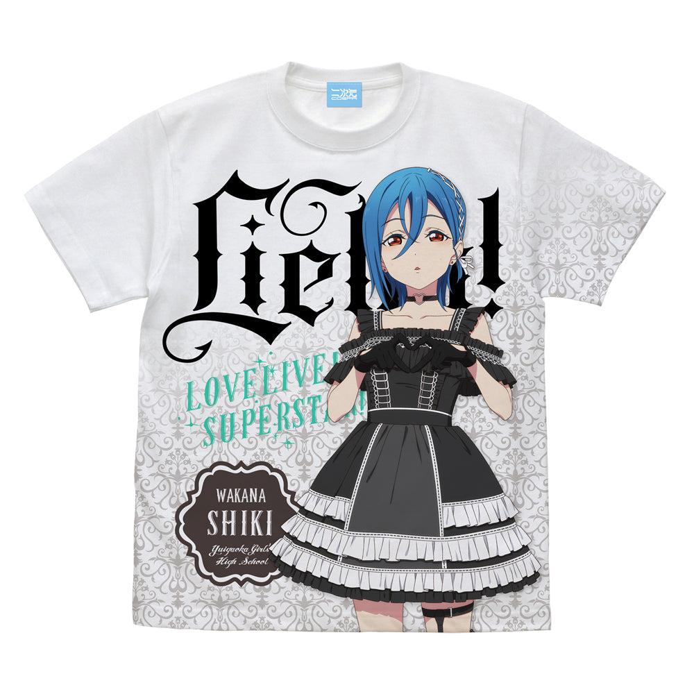 ラブライブ!スーパースター!! 描き下ろし 若菜 四季 フルグラフィックTシャツ ロリータファッション Ver./WHITE-S - 公式商品画像 | AniSmile