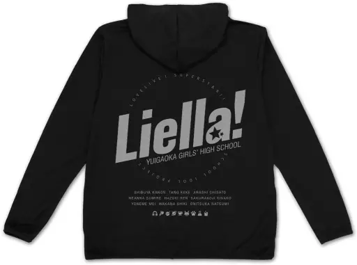 ラブライブ!スーパースター!! Liella! 薄手ドライパーカー/BLACK-L - 公式商品画像 | AniSmile