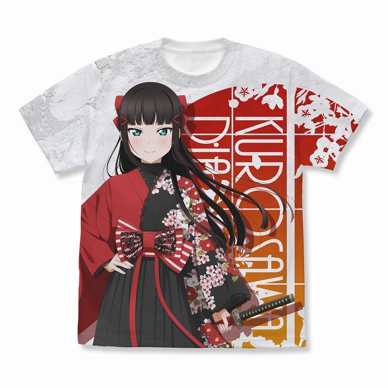 ラブライブ!サンシャイン!! 描き下ろし 黒澤ダイヤ フルグラフィックTシャツ ソロコンサートver./WHITE-M - 公式商品画像 | AniSmile