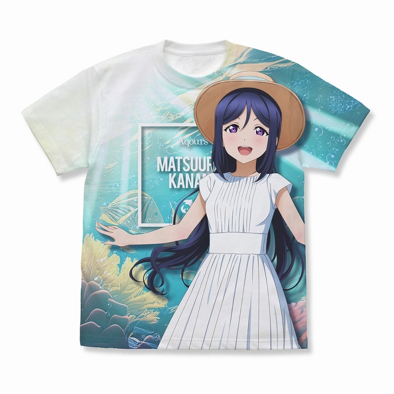 ラブライブ!サンシャイン!! 描き下ろし 松浦果南 フルグラフィックTシャツ ソロコンサートver./WHITE-XL - 公式商品画像 | AniSmile