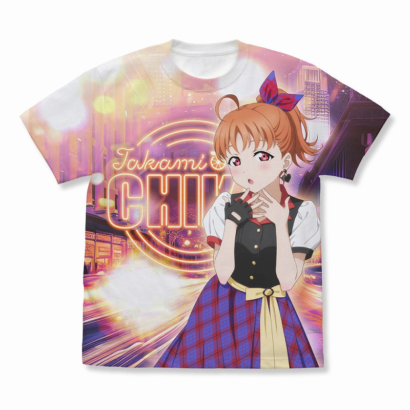 ラブライブ!サンシャイン!! 描き下ろし 高海千歌 フルグラフィックTシャツ ソロコンサートver./WHITE-XL - 公式商品画像 | AniSmile