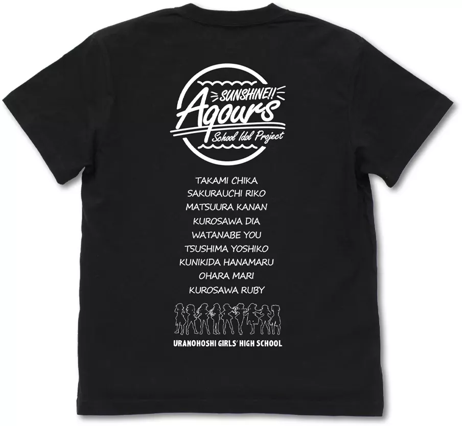 ラブライブ!サンシャイン!! Aqours Tシャツ/BLACK-XL 画像 2 | AniSmile