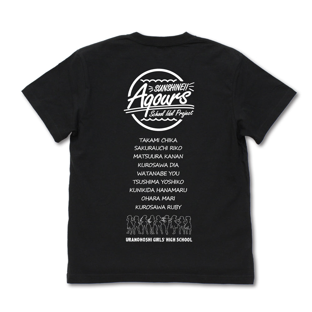 ラブライブ!サンシャイン!! Aqours Tシャツ/BLACK-S 画像 2 | AniSmile
