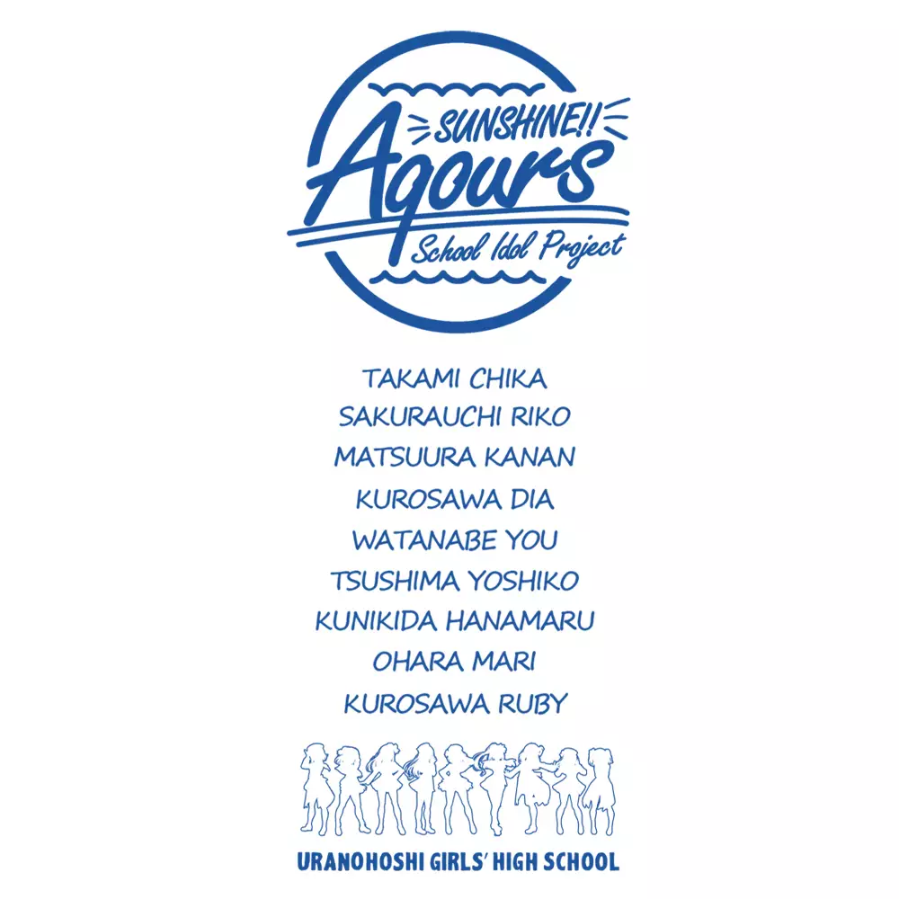 ラブライブ!サンシャイン!! Aqours Tシャツ/WHITE-M 画像 4 | AniSmile